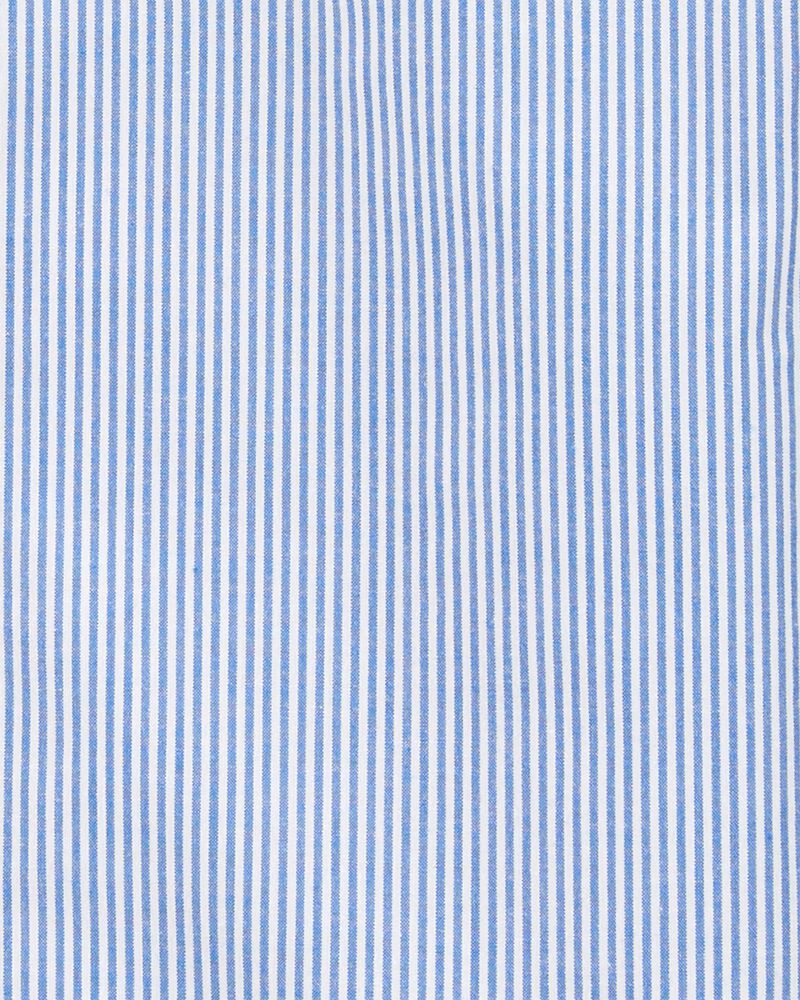 Striped Uniform Button-Front Shirt, image 3 of 3 slides