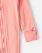 Baby Girl PurelySoft&trade; 2-Way Zip Sleeper - Coral, image 3 of 9 slides