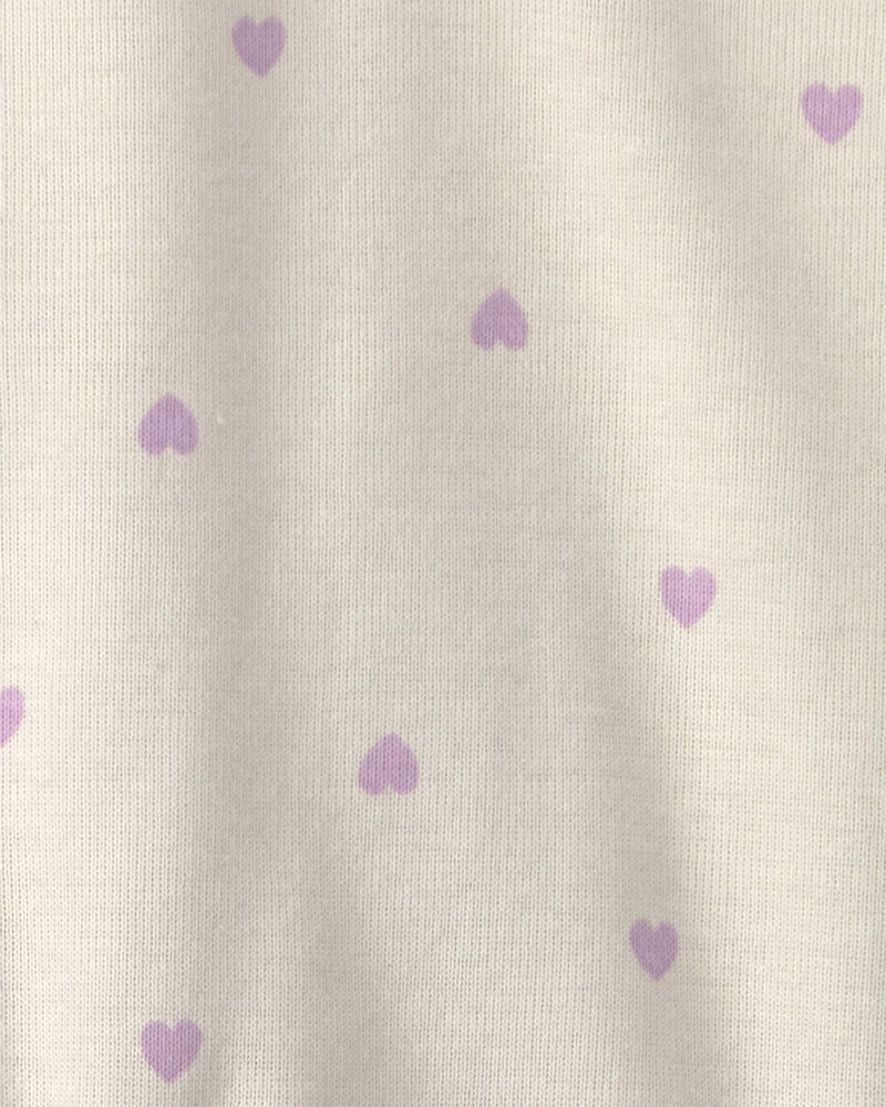 Baby Girl 2-Piece Heart Long-Sleeve Bodysuit & Pant Set - Purple/Cream, image 5 of 7 slides