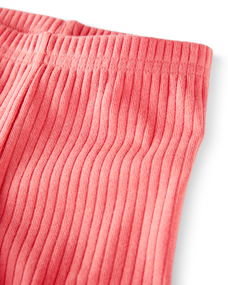 Baby Organic Cotton Ribbed Pedal Shorts, image 3 of 3 slides