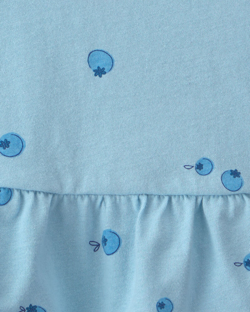 Tout-petit fille - D&eacute;bardeur p&eacute;plum &agrave; motif bleuet - Bleu, image 2 sur 2 diapositives