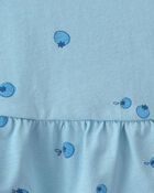 Tout-petit fille - D&eacute;bardeur p&eacute;plum &agrave; motif bleuet - Bleu, image 2 sur 2 diapositives