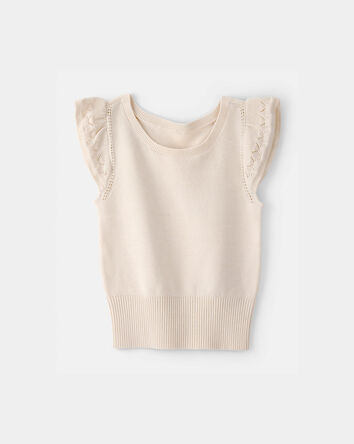 Girls Sweater Top - Cream, 