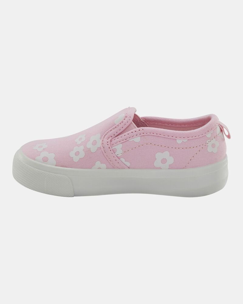 Tout-petit Espadrilles fleuries &agrave; enfiler - Rose, image 6 sur 7 diapositives