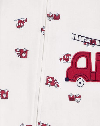 Baby 1-Piece Firetruck 100% Snug Fit Cotton Footie Pyjamas, 