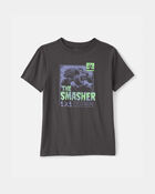 Boys Monster Truck Graphic Tee - Grey, image 1 of 3 slides