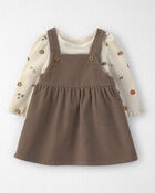 Baby Girl 2-Piece Organic Cotton Corduroy Jumper Set, image 1 of 7 slides