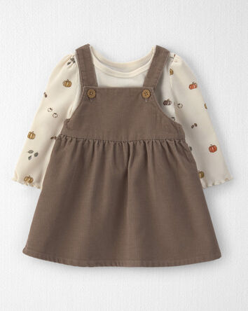 Baby Girl 2-Piece Organic Cotton Corduroy Jumper Set, 