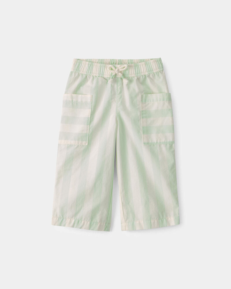B&eacute;b&eacute; fille - Pantalon &agrave; rayures - Vert/Ivoire, image 1 sur 4 diapositives