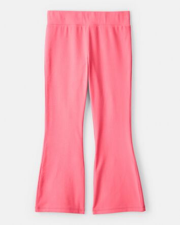 Filles - Pantalon &eacute;vas&eacute; en micromolleton - Corail, 