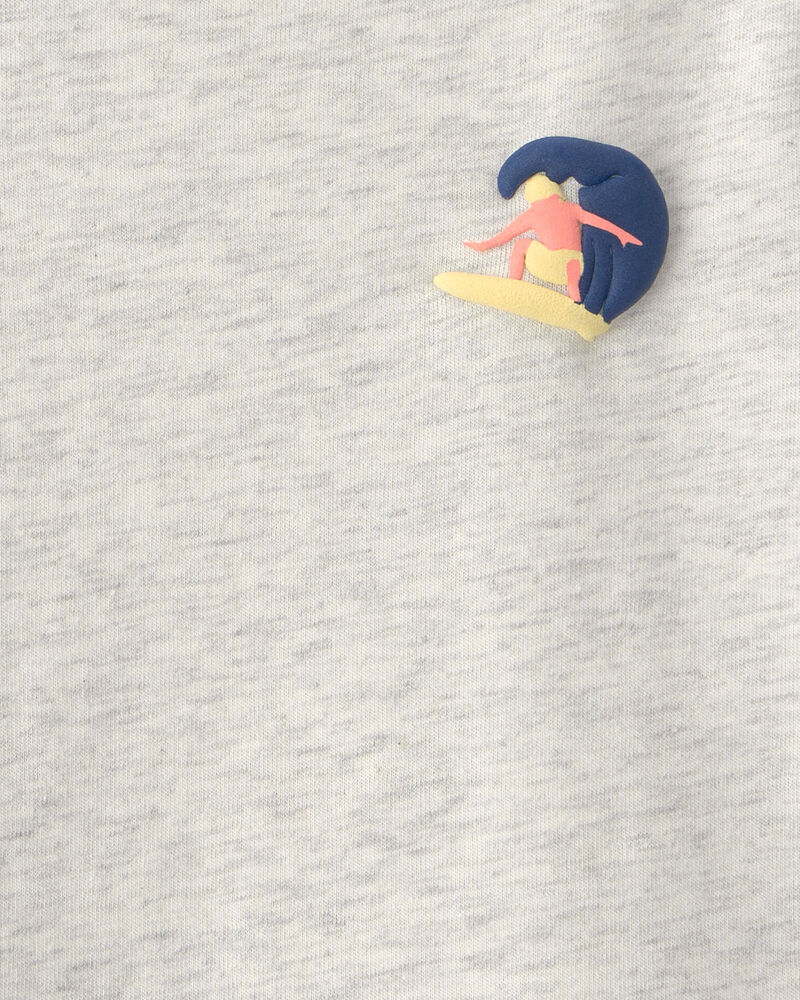 B&eacute;b&eacute; gar&ccedil;on - T-shirt &agrave; imprim&eacute; de surfeur - Gris, image 3 sur 3 diapositives