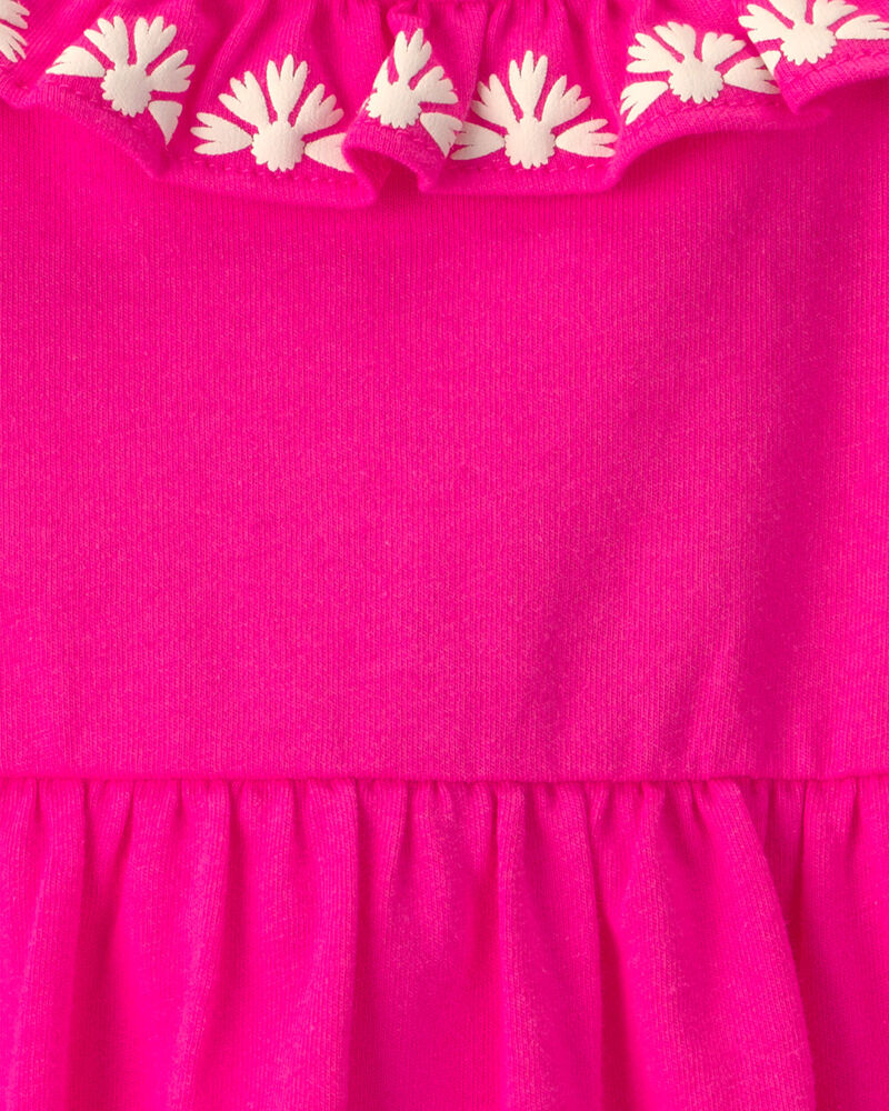 Baby Girl Sleeveless Bodysuit Dress - Pink, image 3 of 4 slides