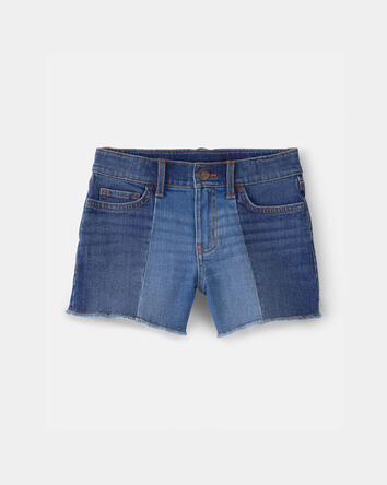 Girls colourblock Denim Shorts - Dark Wash, 