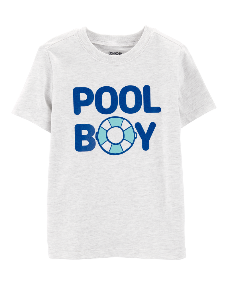 Toddler Pool Boy Graphic Tee - Grey, image 1 of 3 slides
