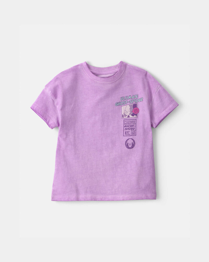 Toddler Girl Ghost-Spider Graphic Tee - Purple, image 1 of 4 slides