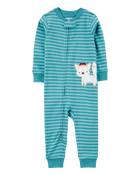 Baby Boy 1-Piece Wolf Striped 100% Snug Fit Cotton Footless Pyjamas, image 1 of 4 slides