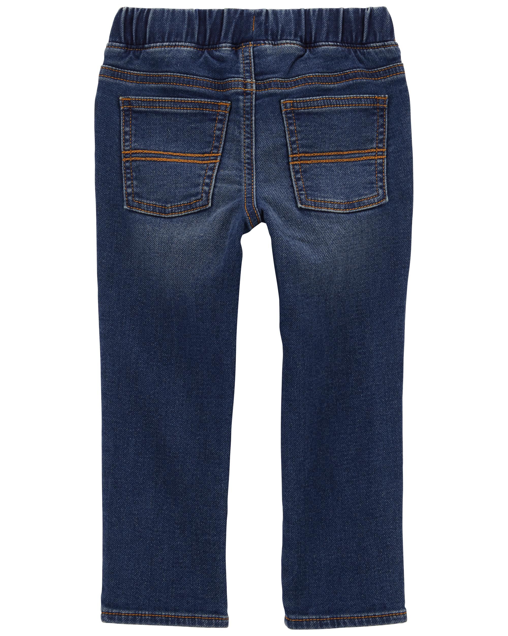 Navy Baby Pull On Knit Denim Pants Carter s Oshkosh Canada