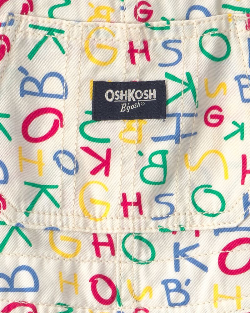Toddler Alphabet Overalls - White, image 3 of 4 slides