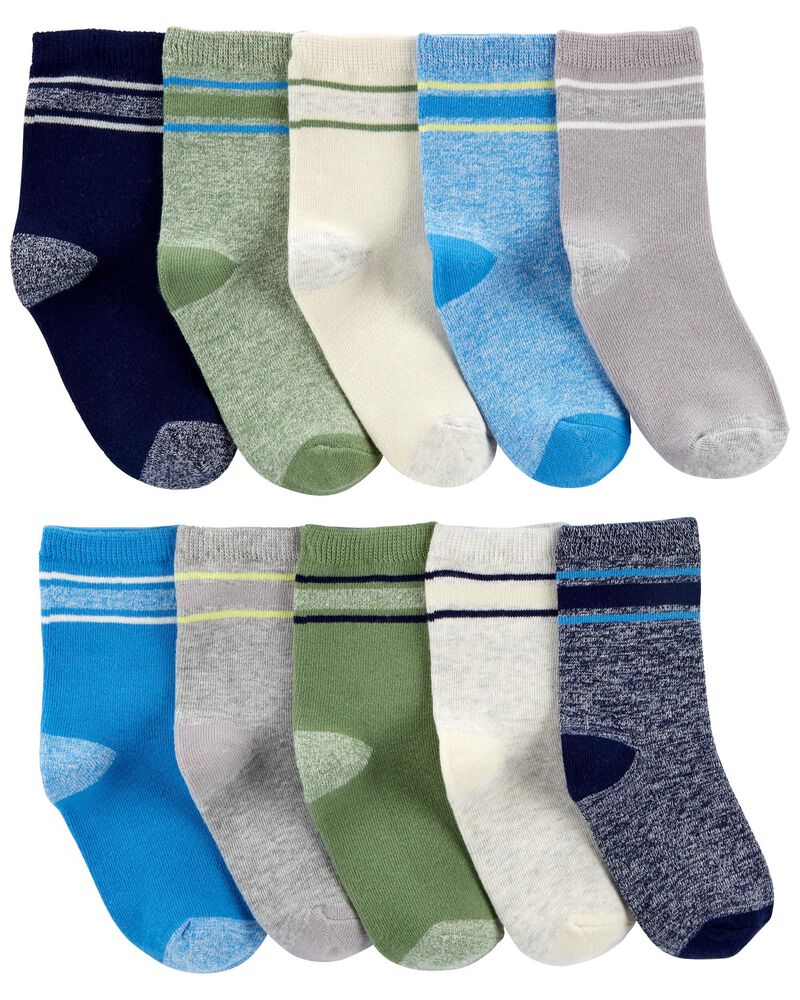 Kid 10-Pack Marled Socks, image 1 of 2 slides
