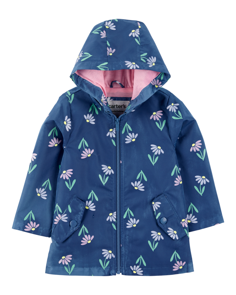 Colour Changing Rain Jacket - Navy, image 3 of 6 slides