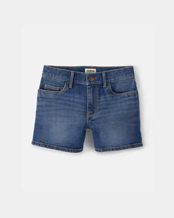 Girls Denim Midi Shorts - Dark Wash, 