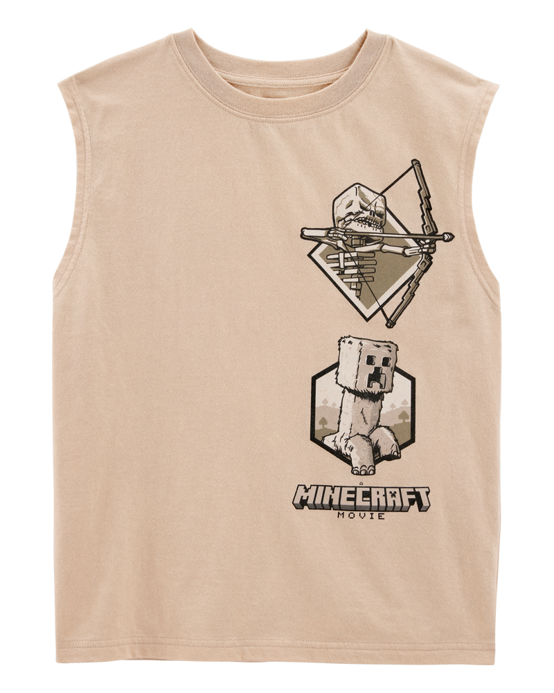 Kid Minecraft Graphic Tank - Khaki, image 1 of 2 slides