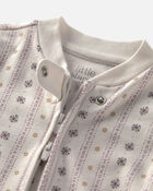 B&eacute;b&eacute; fille - Pyjama en coton biologique &agrave; motif pointelle, image 3 sur 4 diapositives