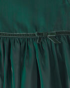 Toddler Girl Poplin Short-Sleeve Dress - Green, image 3 of 4 slides