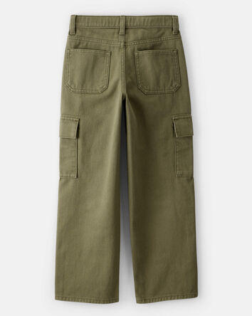 Boys Cotton Fashion Cargo Pants - Green, 