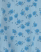 B&eacute;b&eacute; fille - Ensemble 2 pi&egrave;ces haut fleuri et pantalon - Bleu, image 3 sur 3 diapositives