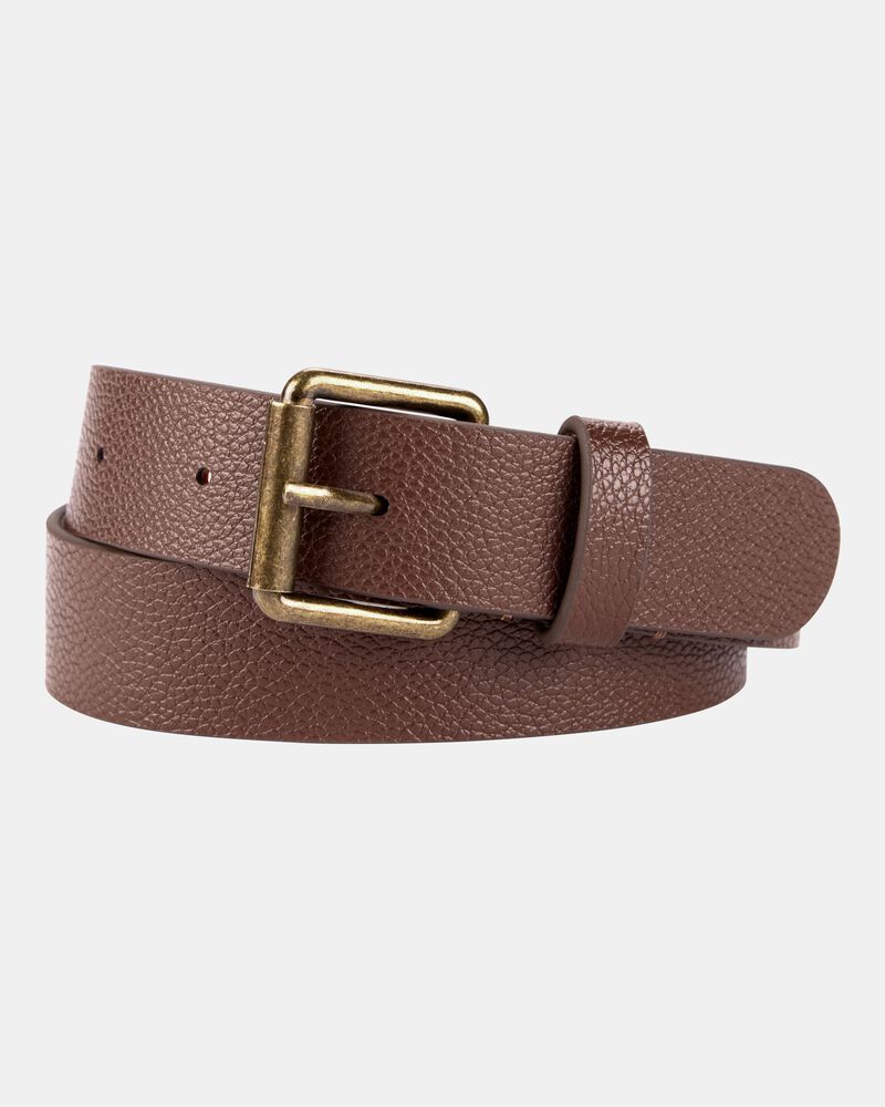 Boys Faux Leather Belt - Brown, image 1 of 1 slides