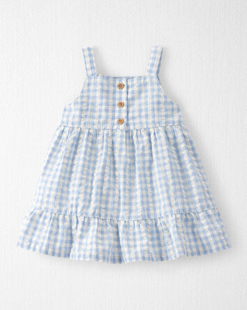 Baby Girl Gingham Dress Made with Organic Cotton, 