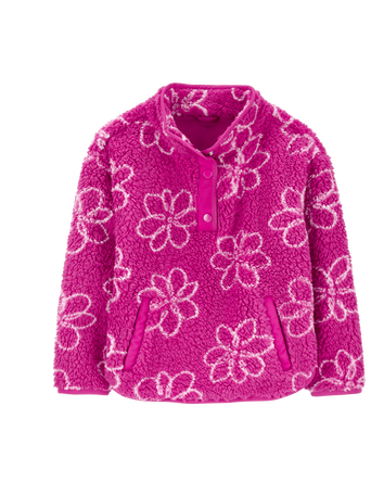 Kid Floral Sherpa Pullover, 