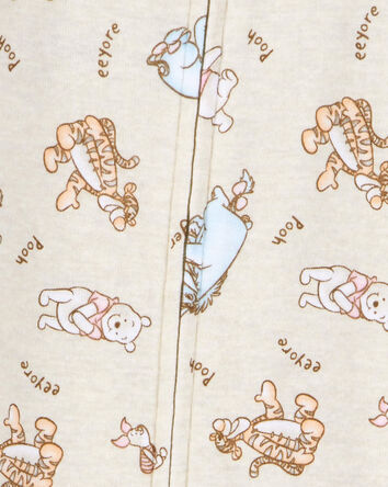 B&eacute;b&eacute; - Pyjama 1 pi&egrave;ce &agrave; pieds en coton ajust&eacute; imprim&eacute; de Winnie The Pooh, 