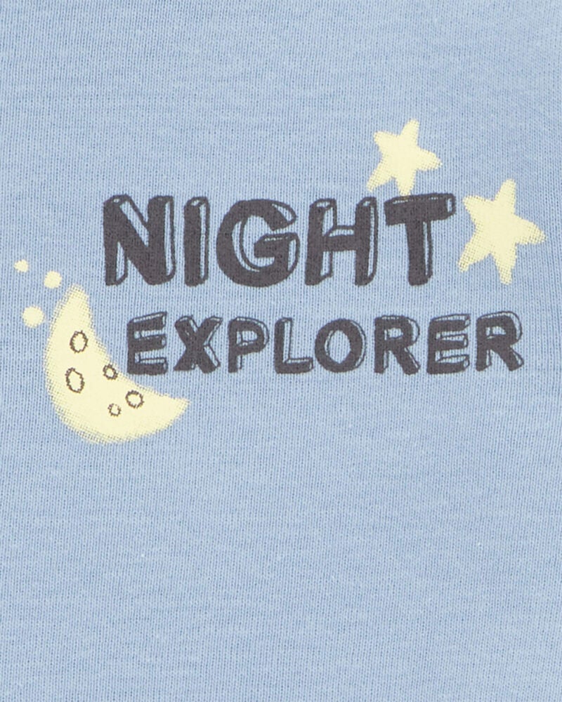 Toddler Space Print Snug Fit Cotton 4-Piece Pyjamas, image 3 of 4 slides