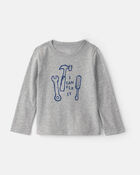 Tout-petit gar&ccedil;on - T-shirt manches longues &agrave; imprim&eacute; d&rsquo;outils &laquo;I Can Fix It&raquo; - Gris, image 1 sur 2 diapositives