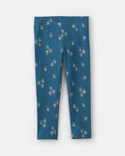 Tout-petit fille - Legging extensible &agrave; motif floral - Bleu, image 2 sur 3 diapositives