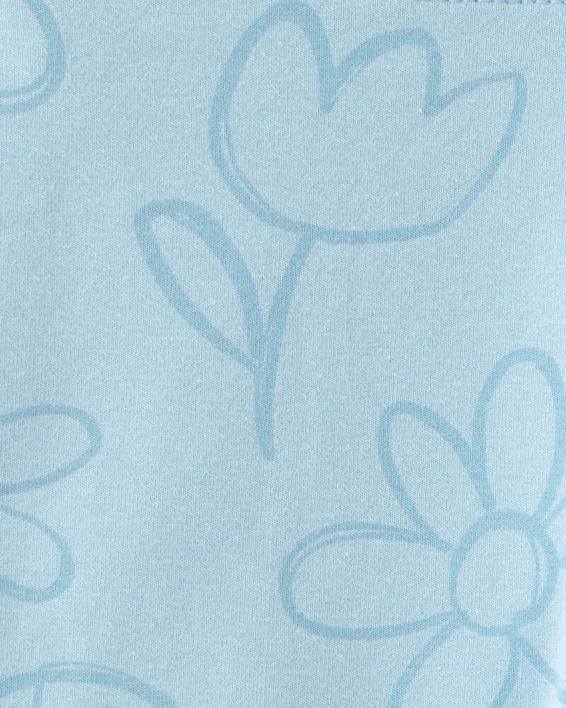 Tout-petit fille - Short de cycliste, fleurs et coccinelles - Bleu, image 3 sur 3 diapositives