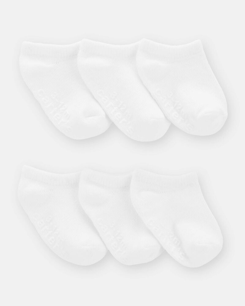 B&eacute;b&eacute; gar&ccedil;on - Emballage 6 paires de chaussettes ultra basses - Blanc, image 1 sur 1 diapositives