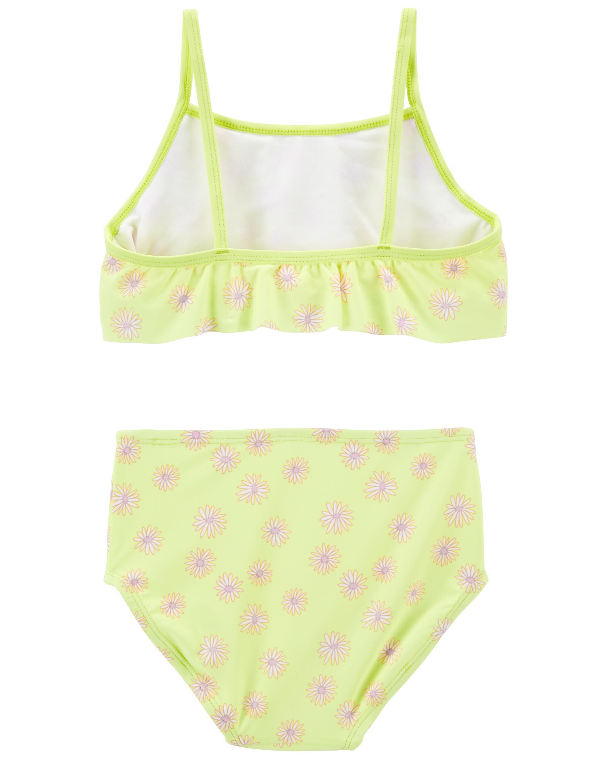 Lime Kid Floral 2 Piece Swimsuit Carter s Oshkosh Canada
