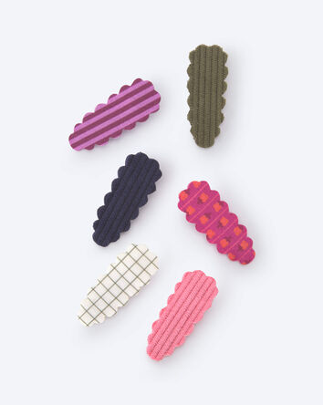 Toddler Girl 6-Pack Scalloped Hair Clips, 