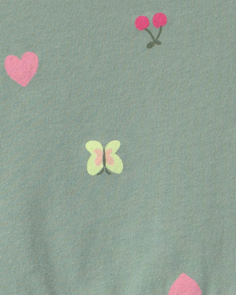 Toddler Girl Butterfly Short-Sleeve Dress - Green, image 3 of 4 slides