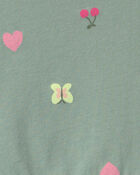 Toddler Girl Butterfly Short-Sleeve Dress - Green, image 3 of 4 slides