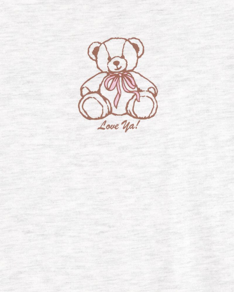 Kid Teddy Bear Short-Sleeve Graphic Tee - Grey, image 2 of 3 slides