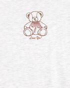 Kid Teddy Bear Short-Sleeve Graphic Tee - Grey, image 2 of 3 slides