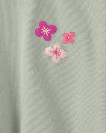 Filles - Haut manches longues &agrave; motif floral &ndash; Vert, 