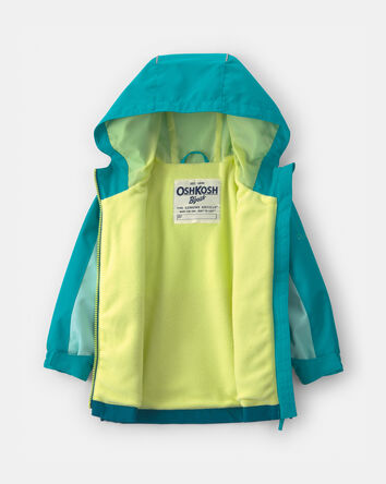 Toddler Girl Midweight Fleece Lined Ocean jacket- Aqua 
, 