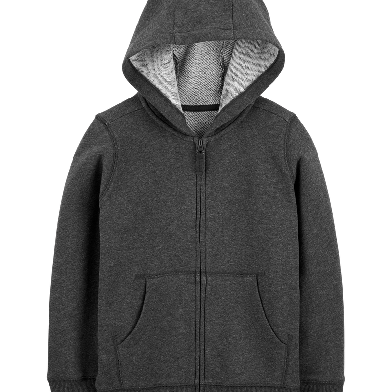 Grey Zip-Up French Terry Hoodie | Carter's Oshkosh Canada