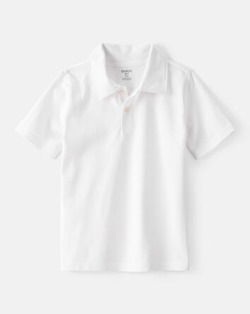 Enfant Polo d’uniforme en piqué - Blanc, 