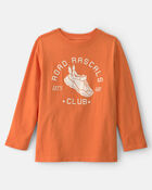 Boys Sneaker Long-Sleeve Graphic Tee - Orange, image 1 of 3 slides